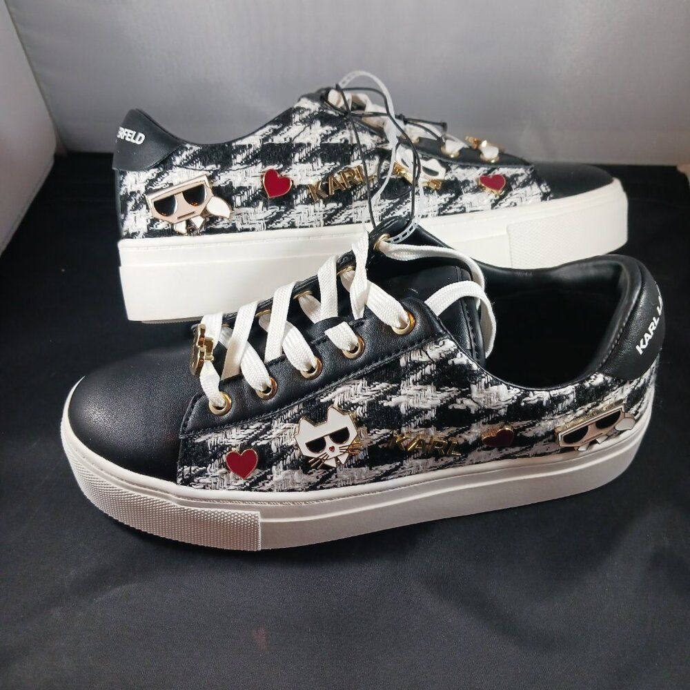 Karl Lagerfeld Cambie Women's size 5.5M Sneaker Black Fabric